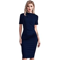 Women's Dress Zip Back Solid Pencil Dress