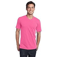 Young Mens The Concert V-Neck T-Shirt, Neon Pink, XXX-Large