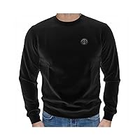 Sleek Cotton Blend Crewneck Men's Sweatshirt
