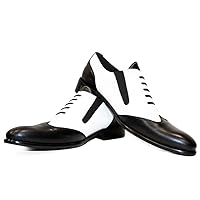 PeppeShoes Modello Caponerro - Handmade Italian Mens Color White Moccasins Loafers - Cowhide Patent Leather - Slip-On
