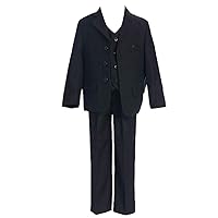 Boys Slim Fit 3 Button Dress Suits for Wedding Party(Jacket+Pants+Vest+Tie)
