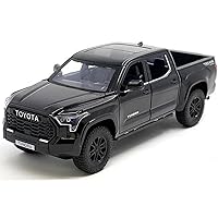 2023 Tundra TRD 4x4 Pickup Truck Black with Sunroof and Wheel Rack 1/24 Diecast Model Car H08555R-BK