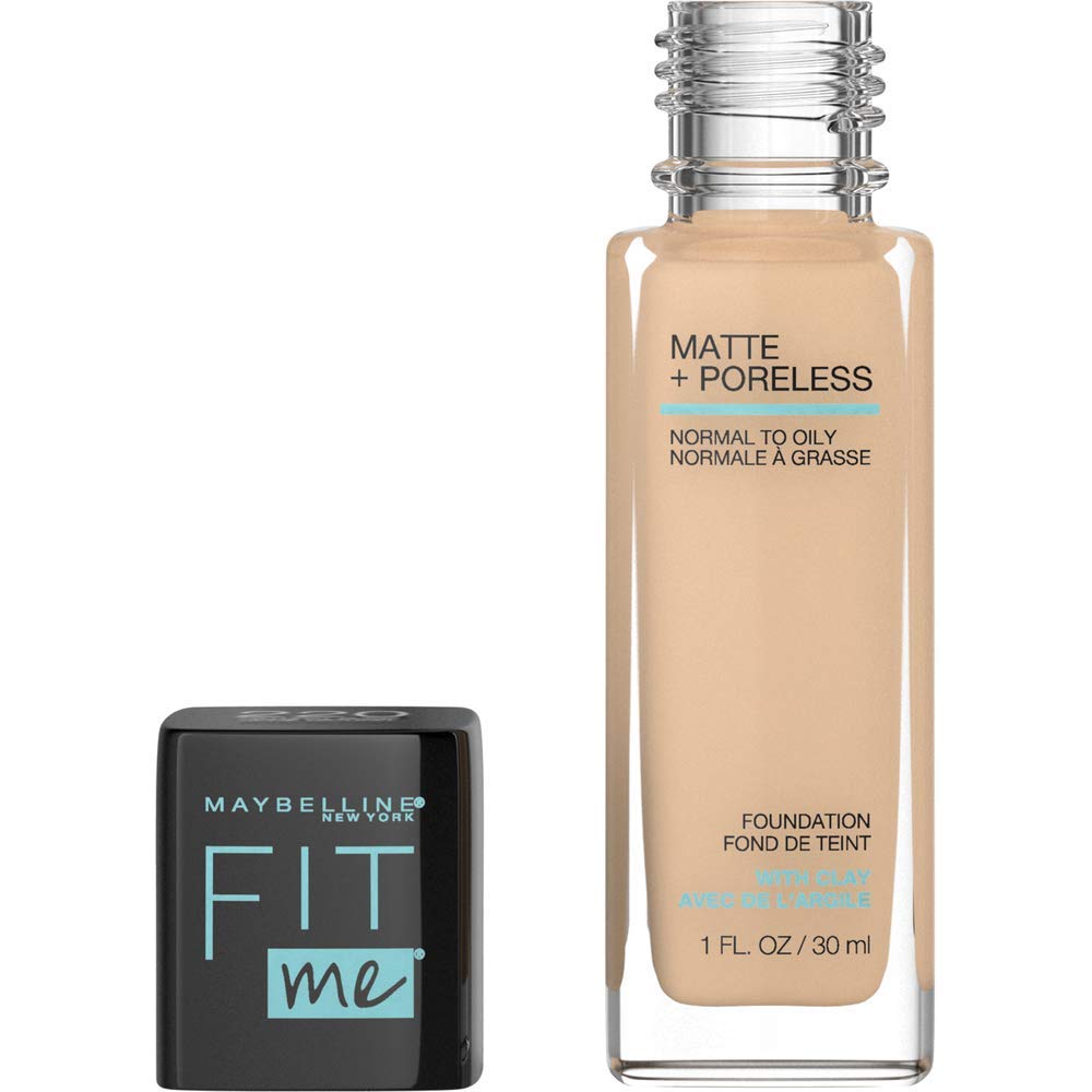 Maybelline New York Fit Me Matte + Poreless Liquid Oil-Free Foundation Makeup, Natural Beige, 1 fl; oz