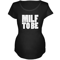 Old Glory Milf to Be Black Maternity Soft T-Shirt - Medium