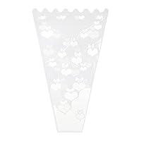 Aylmrice Bouquet Bag Plastic Single Flower Sleeve For Bouquets Wrapping Paper Flower Arrangement Single Rose Wrap D7-L-White-100pcs One Size