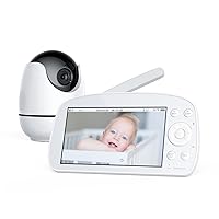 Baby Video Monitor, Baby Monitor with Camera and Audio 720P HD Resolution, 5.5
