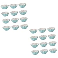 BESTOYARD 100 Pcs Niang Paper Holder Wedding Cake Stands Cupcake Muffin Tin Cups Cake Liner Baby Holder Cup Cake Cases for Baking Baby Shower Blue Paper Dessert Cups Mochi Disposable
