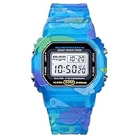VIGOROSO Men Women Colorful Digital Sport LED Quartz 5ATM Waterproof Wrist Watches