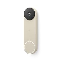 Google Nest Doorbell (Battery) - Wireless Doorbell Camera - 720p Video Doorbell - Linen, Wi-Fi, Portable, 1 Count (Pack of 1)