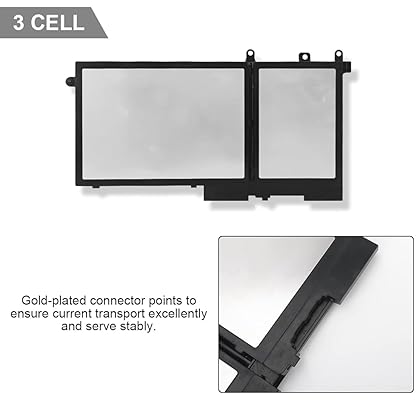 Indmird 93FTF Laptop Battery for Dell Latitude 5280 5480 5580 5290 5490 5590 Series Replacement D4CMT 4YFVG 83XPC 083XPC 11.4V 51Wh New