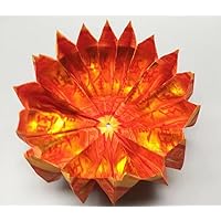 Ancestor Money - Joss Paper Lotus-shaped Cornucopia Papercraft, Sacrificial Supplies for Deceased Family，16 petals