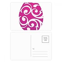 Easter Religion Festival Purple Egg Design Postcard Set Birthday Mailing Thanks Greeting Card