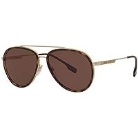 BURBERRY Sunglasses BE 3125 101773 Oliver Gold Dark Brown