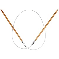 ChiaoGoo Circular 24 inch (61cm) Bamboo Dark Patina Knitting Needle Size US 8 (5mm) 2024-8