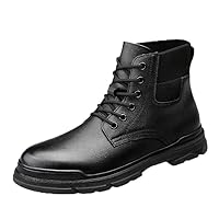 Men’s Boots Chelsea Outside Work & Safety Shoes Ankle Boots Cow Leather Autumn Winter High-top Lace Up Casual Leisure For Male