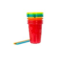 Take & Toss Straw Cup, Boy, 10 oz, Multicolor, 4 Count