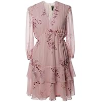 Generic Taylor Women's Pink Blossom Ruffled Dress (Pink Blossom, 14)