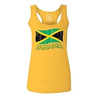 Jamaica Tee Jamaican National Country Flag Tee Carribean Women's Tank Top Racerback