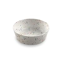 TarHong Terrazzo Brights Pet Bowl for Water and Food, Merge (Bamboo and Pure Melamine), Small, 1.5 Cup