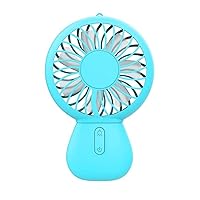 USB Small Fan Hand Held Charging Silent Portable Bed Portable Mini Fan Silent Hand Held Fans, vertice, Purple (Color : Blue)