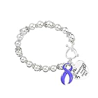 Fundraising For A Cause Esophageal Cancer Awareness Periwinkle Ribbon Bracelet - Where There is Love (1 Bracelet - Retail)