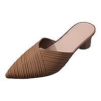 Womens Wedge Flip Flops Sandals Platform Sandals Fashion New Women Pvc Sandals Pure Color Striped Pointed Slippers Low
