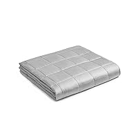 YnM Cooling Weighted Blanket, Oeko-Tex Certified Material with Premium Glass Beads (Light Grey, 60