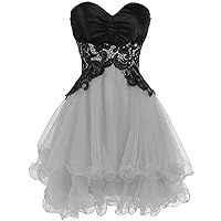 Sweetheart Prom Dresses Short Tulle Cocktail Party Gown Homecoming Dresses for Teens
