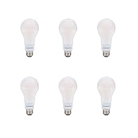 Sylvania LED TruWave Natural Series 3-Way A21 Light Bulb, 40/60/100W Equivalent Efficient 6.5/9/13W, Medium Base, Frosted, 2700K, Soft White - 6 Pack (41352)