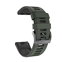 22 26mm Smart Watch Straps for Coros VERTIX 2 Soft Silicone Smartwatch for Garmin Fenix 6 5X 6X Coros Wrist Band Bracelet (Color : Rose Green, Size : 22mm Coros VERTIX)