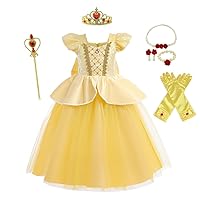 Dressy Daisy Toddler Little Girls Princess Fancy Dress Halloween Costume Birthday Party Gown with Accessories Size 2T to 10