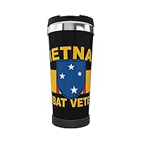 Vietnam 23rd Inf Div 'Americal' Combat Vet Portable Insulated Tumblers Coffee Thermos Cup Stainless Steel With Lid Double Wall Insulation Travel Mug For Outdoor
