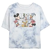 Disney Characters Mickey and Friends Grid Women's Fast Fashion Short Sleeve Tee Shirt