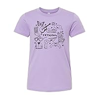 Taylor Collage, Graphic Kids' Tee, Unisex Kids' T Shirt, Shirts with Sayings, Columbia Blue or Lavender (L, Lavender)