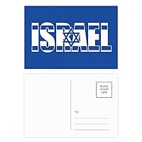 Israel Country Flag Name Postcard Set Birthday Mailing Thanks Greeting Card