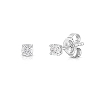 Natalia Drake 14K White or Yellow Gold 1/5-1/4 Cttw Tiny Diamond Stud Earrings for Women or Men Color HI/Clarity I2