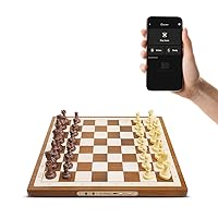 Air Electronic Chess Set, A magnificently Handcrafted Wooden Chess Board with Extra Queens,LEDs, AI Adaptive Electronic Chess Set Game and App with Computer Chess Board