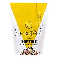 Rainbow Softies Natural Sprinkles by Supernatural, Made in USA, No Artificial Dyes, Soy Free, Gluten Free, Corn Free, Vegan, 1lb