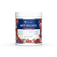 Gundry MD MCT Wellness Powder to Support Energy, Ketone Production and Brain Health, Keto Friendly, Sugar Free (30 Servings) (Raspberry Medley)