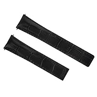 LEATHER BAND STRAP COMPATIBLE WITH 19/18MM TAG HEUER CARRERA TWIN TIME CV2110 FORMULA BLACK
