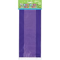 Purple Large Cellophane Bags (27cm x 12cm) 30 Count - Vibrant and Durable Packaging for Gifts and Treats