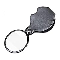 3pcs 5X Magnifying Glass Pocket Magnifying Glass 50mm Folding Pocket Magnifier with Rotating Protective Holster for Elderly Poor for Books Menus Newspapers