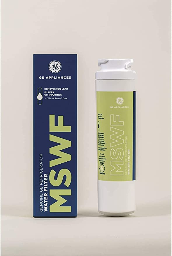 GE MSWF Refrigerator Water Filter | Certified to Reduce Lead, Sulfur, and 50+ Other Impurities | Replace Every 6 Months for Best Results | Pack of 1