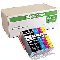 Inkjetcorner Compatible Ink Cartridge Replacement for PGI-280XXL CLI-281XXL PGI 280 XXL CLI 281 XXL for use with TS9520 TS9521C TS702A TR8620A TR8620 TS6320 TR7520 TR8520 Printer (5 Pack)