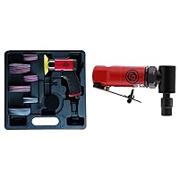 Chicago Pneumatic CPCP7200S Kit, 3 In (75 mm), 15000 RPM & CP875 - Air Die Grinder Tool, Welder, Woodworking, Automotive Car Detailing, 1/4 In (6 mm)