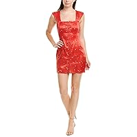 Finders Keepers Women's Lovers Sleeveless Heart Print Fitted Short Mini Dress