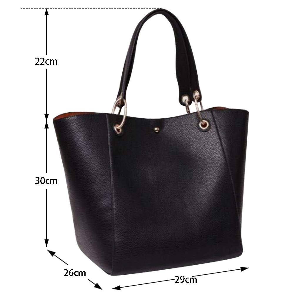 Pahajim Tote Handbags for Women Large Capacity Work PU Leather Bucket Purse Designer Satchel Hobo Shoulder Bags