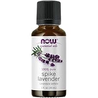 NOW Essential Oils, Spike Lavender, Floral Aromatherapy Scent, Steam Distilled, 100% Pure, Vegan, Child Resistant Cap, 1-Ounce