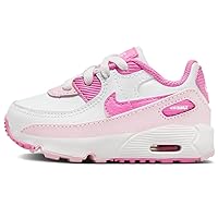 Nike Air Max 90 LTR Baby/Toddler Shoes (FZ3557-100, White/Pink Foam/Playful Pink)