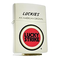 Zippo LUCKY STRIKE Lighter, Zippo Lucky, White Ver, Limited 555 Pieces, 2000